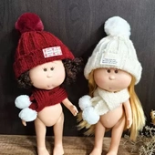 土豆娃娃mia衣服西班牙玩偶着替24cm公仔服饰针织帽子围巾套装 新