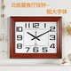 北极星客厅挂钟大尺寸长方形办公家用时钟静音大数字简约石英钟表