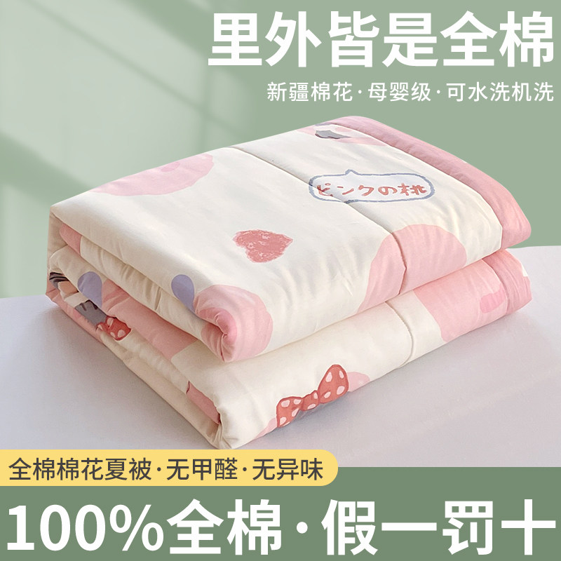 2026新款全棉棉花夏凉被100纯棉夏季可机洗单双人薄被夏被空调被
