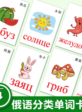 俄语生活分类单词卡片