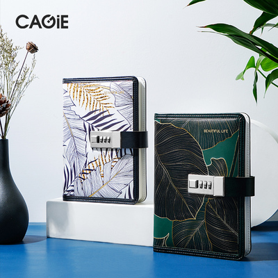 卡杰密码本带锁的日记本子b6记事本韩国创意简约手帐本成人女日式