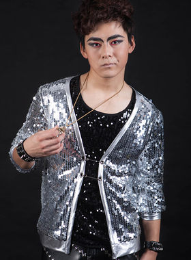 ds酒吧夜店歌手摇滚亮片演出服