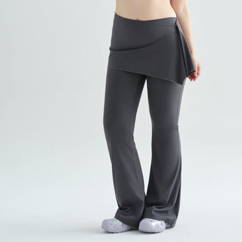 灰色鲨鱼裤女春夏薄款外穿大码胖mm2025新款喇叭提臀瑜伽打底高腰