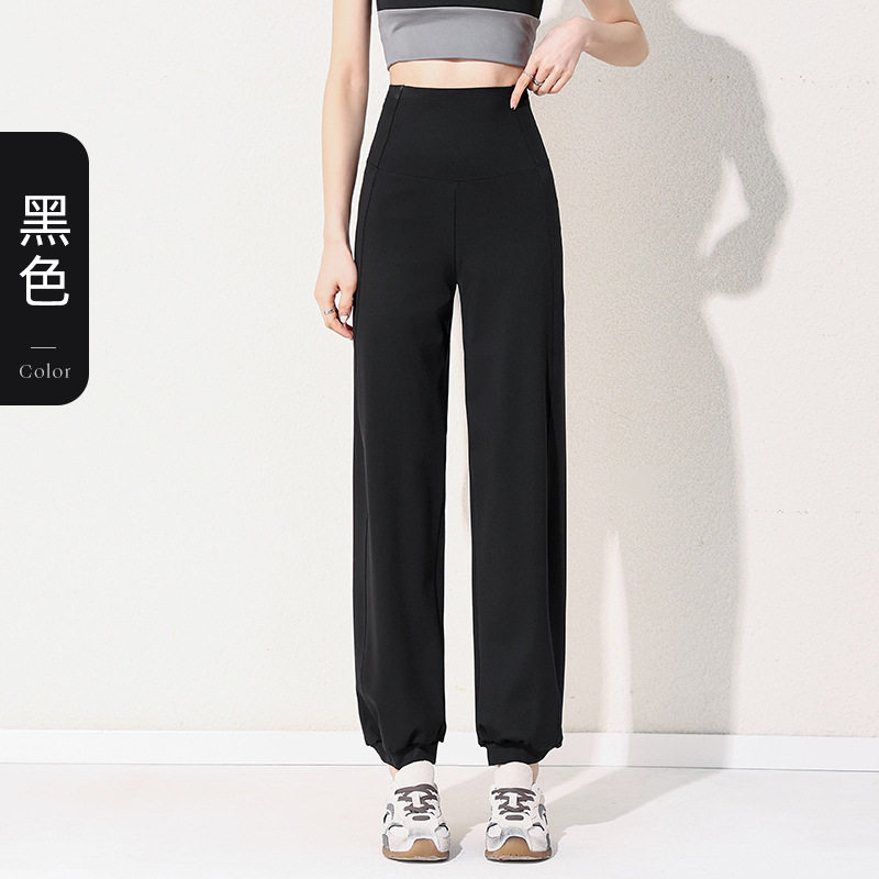 2025新款薄款防晒鲨鱼裤女夏季外穿冰丝黑色瑜伽运动束脚打底速干
