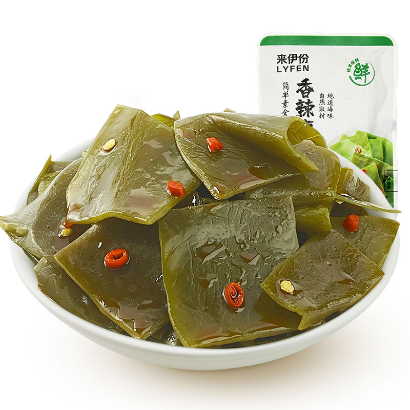 來伊份香辣海帶絲500g小包裝海味