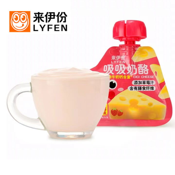 來伊份吸吸奶酪草莓原味高鈣零食