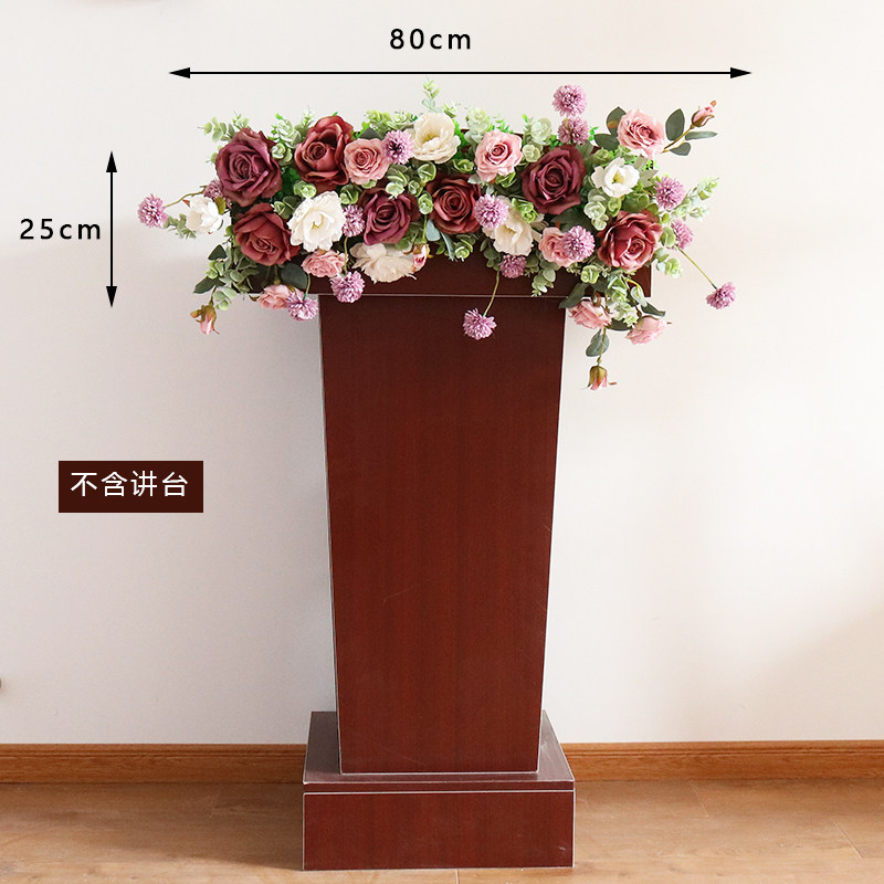 前台讲台花布置装饰花艺花束高档挂式签到会议办公摆花高端花篮