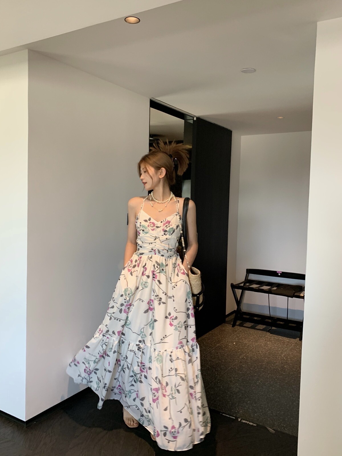 女收腰显瘦高级感度假裙长裙