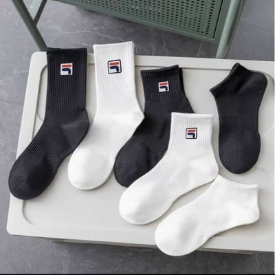 四季款刺绣袜子透气防臭短筒