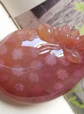 天然珊瑚玉非凡果冻高贵气质吊坠手玩饰品直播间选拍链接私拍无效