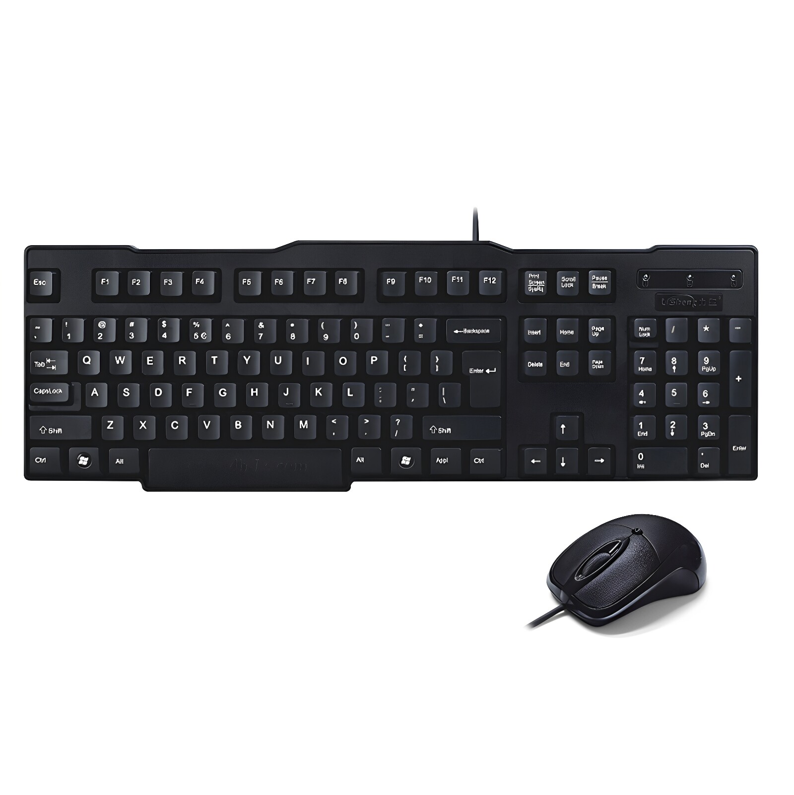 力胜 KB-2202 有线键鼠套装送鼠标垫USB/PS2台式机专用办公单键盘