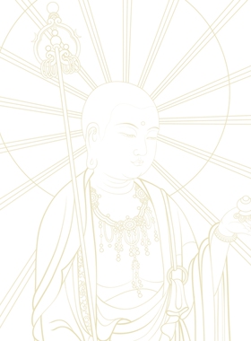 水月观音静心精美大幅描金线稿白描稿菩萨描线佛像线描纸质打印稿