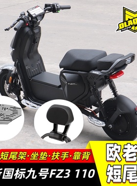 欧老师短尾架九号FZ3 110隐形短尾架改装载人一体座后尾架配件