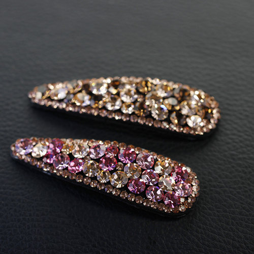 中号刘海边夹发夹简约水钻发饰