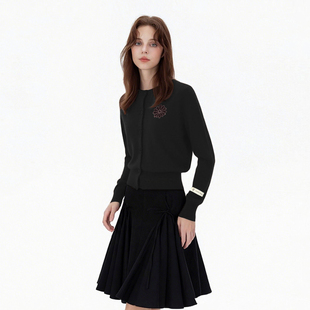 Mardi百搭舒适慵懒天丝开衫25春秋新款宽松亚麻雏菊针织上衣外套