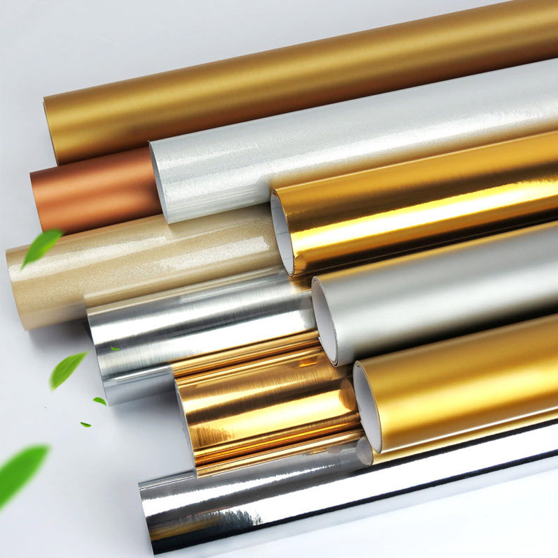 金色刻字纸装饰电梯门银色自粘冰箱贴膜不锈钢贴皮防水镀金属贴纸