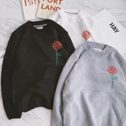 [Full 59] Mùa xuân mới 2019 sinh viên trẻ Hồng Kông phong cách áo len lỏng nam len - Cặp đôi áo len