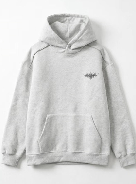 Z001【满两件包邮】2026春季新款青少年港风拉链装饰卫衣重磅外套