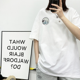 满两件 青少年学生港风潮牌T恤衫 包邮 新款 情侣ins短袖 2025夏装