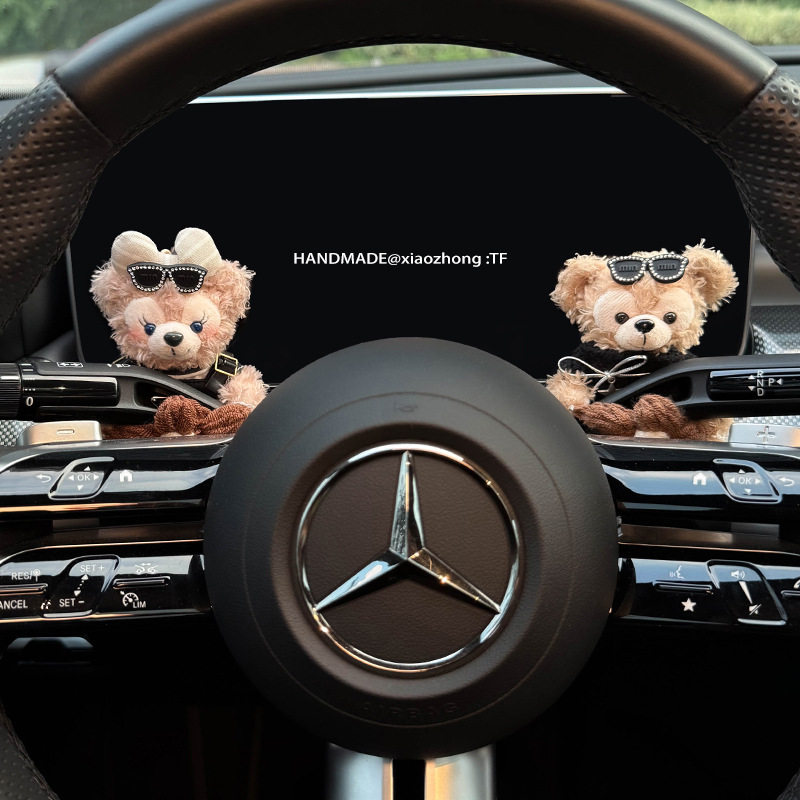 雪莉玫达菲汽车怀挡玩偶车内雨刮器转向灯装饰公仔摆件2025新款女