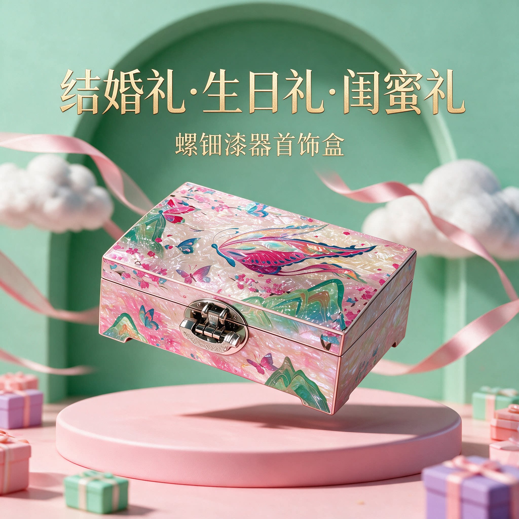 螺钿首饰盒生日送老婆图片