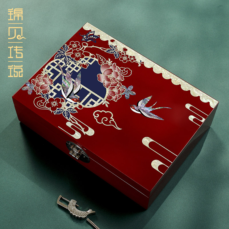 锦贝传说螺钿喜上眉梢礼金盒图片