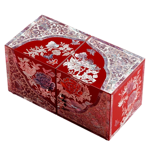 锦贝传说螺钿漆器首饰盒结婚礼物送新人订婚送闺蜜朋友新婚礼品盒