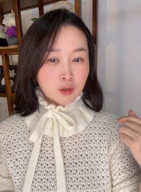 钩针系带小围脖材料包