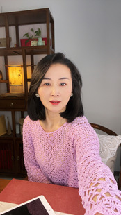 紫陌丁香編織工作室 有直播回放視頻教 藍雪花上衣和裙子材料包
