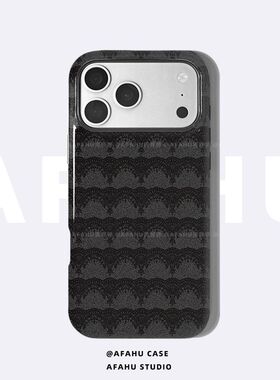 【壳呼呼原创】复古蕾丝适用iPhone17promax菲林二合一手机壳苹果16p防摔高级15情侣14好看13韩系12小众新款