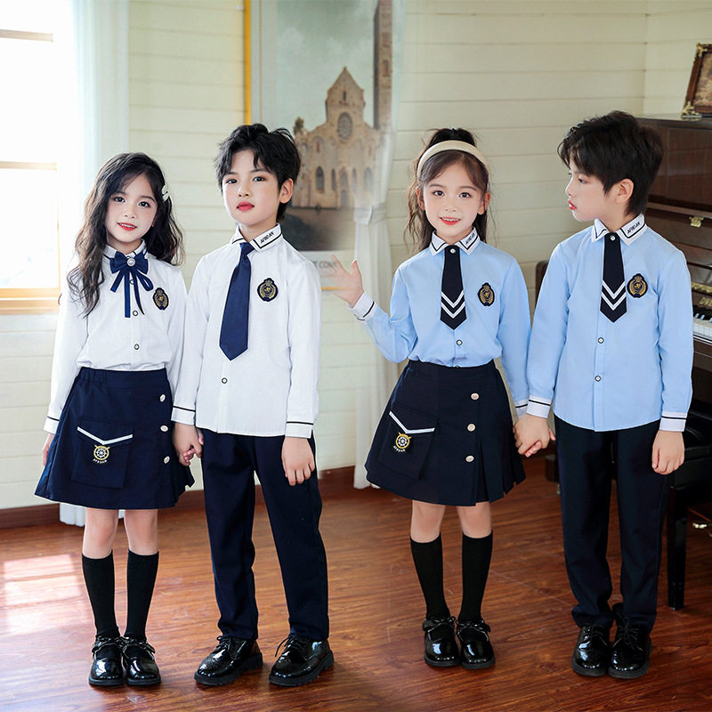 秋季小学生校服运动学院校园风长袖两件套儿童毕业班服学院风
