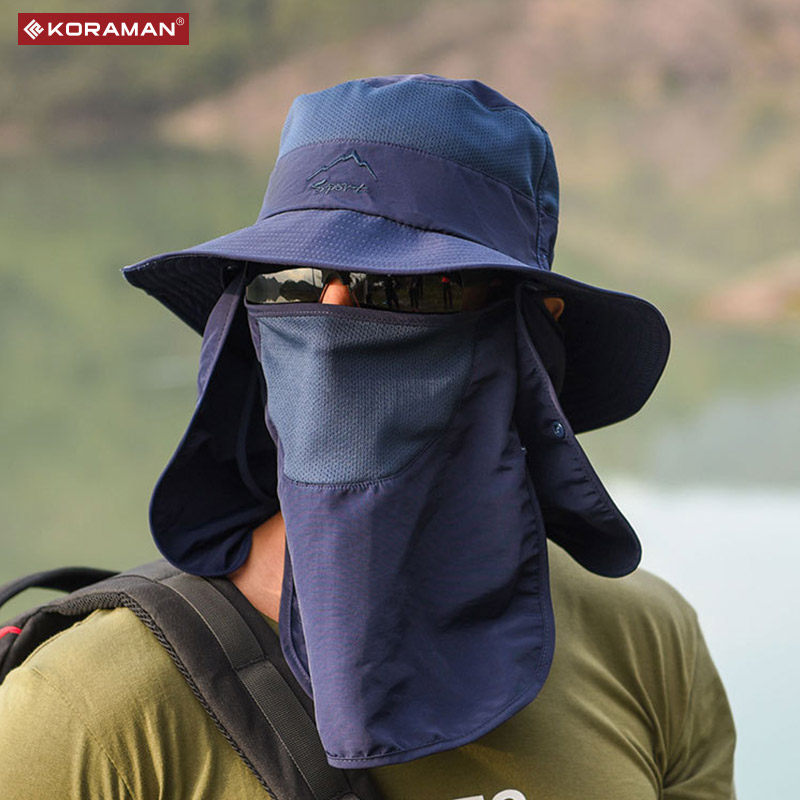 Fishing cap man sunshade Sunscreen hat Fishing ventilation outdoors equipment summer Devil face shield Mosquito hatin the Accessories/Leather belt/Hat/Muffler , Hat  category - from Buy2taobao.com to provide professional Taobao agent buy service