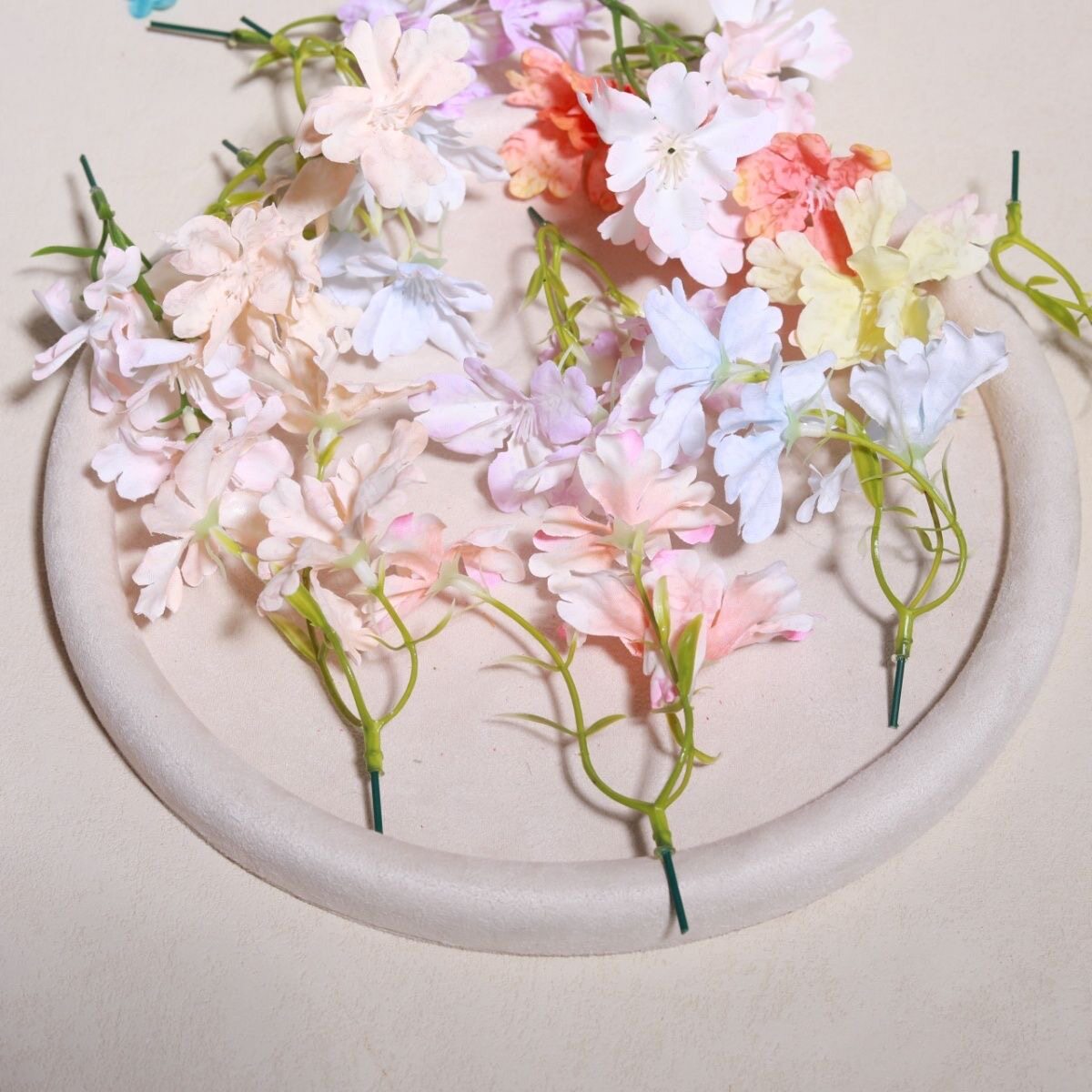 泡沫发箍仿真花假花花朵兰花手工簪花头饰diy材料配件儿童手工花图片