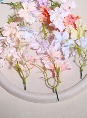 泡沫发箍仿真花假花花朵兰花手工簪花头饰diy材料配件儿童手工花