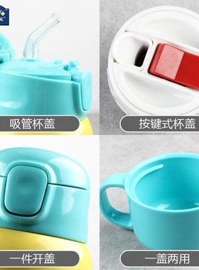 乐扣LHC1435 1475儿童保温杯吸管杯盖软硅胶吸嘴吸水管头内盖配件