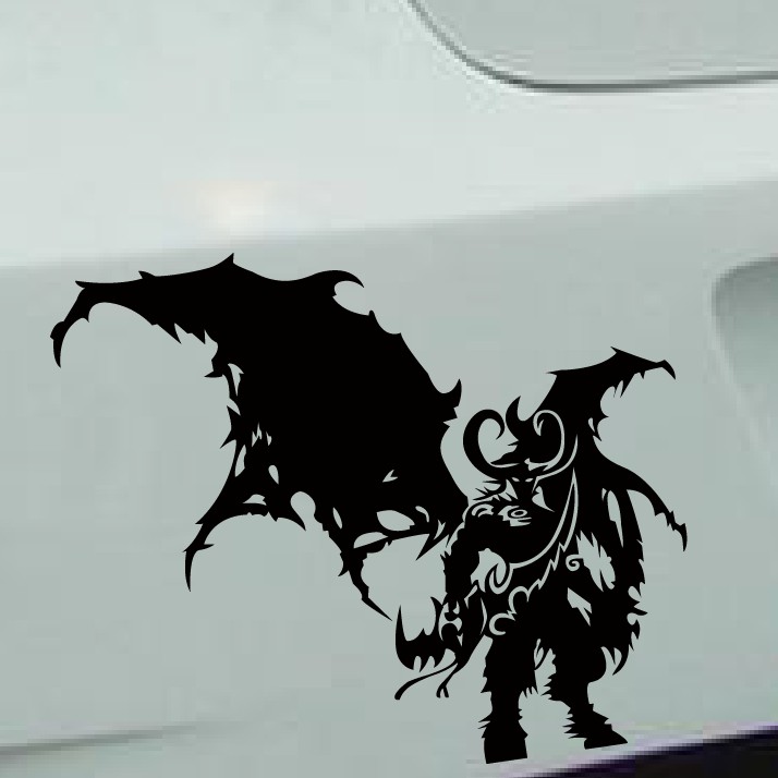 魔兽世界 伊利丹 恶魔猎手 埃汽车装饰贴/反光贴