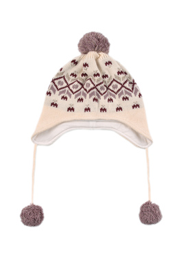 C1046 女童棉百搭舒适针织帽潮款秋冬保暖防寒护耳帽毛线帽中大童