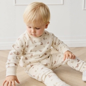 A2599 有机棉舒适男女童精致印花婴幼儿宝宝中小童套头卫衣休闲百