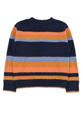 ZK11588条纹款男童针织衫舒适毛衣圆领长袖套头中大童上衣毛衣