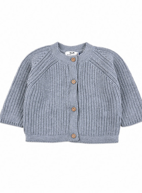 D1161羊毛棉混秋冬季男女童婴幼儿宝宝针织衫圆领开衫舒适毛衣