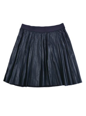 A2483 女童仿皮半身裙时尚百搭潮流松紧腰休闲短裙中大童A字裙