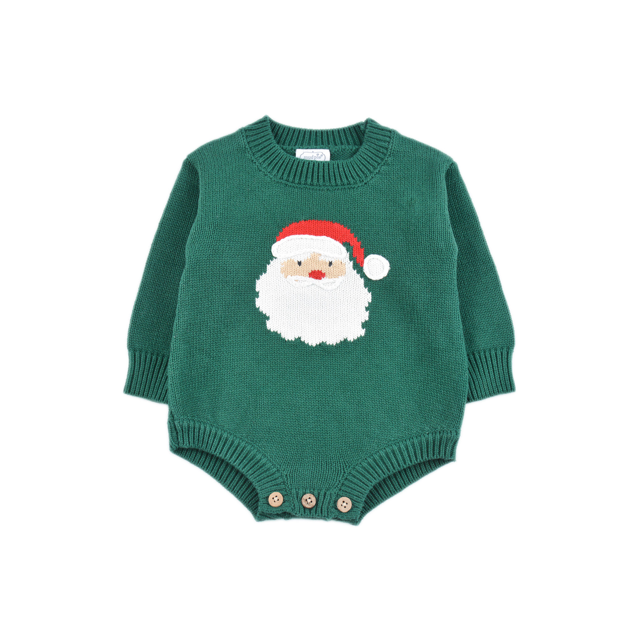 D1632 新生婴幼儿男女童宝宝圣诞款开档哈衣爬服泡泡球连体衣毛衣