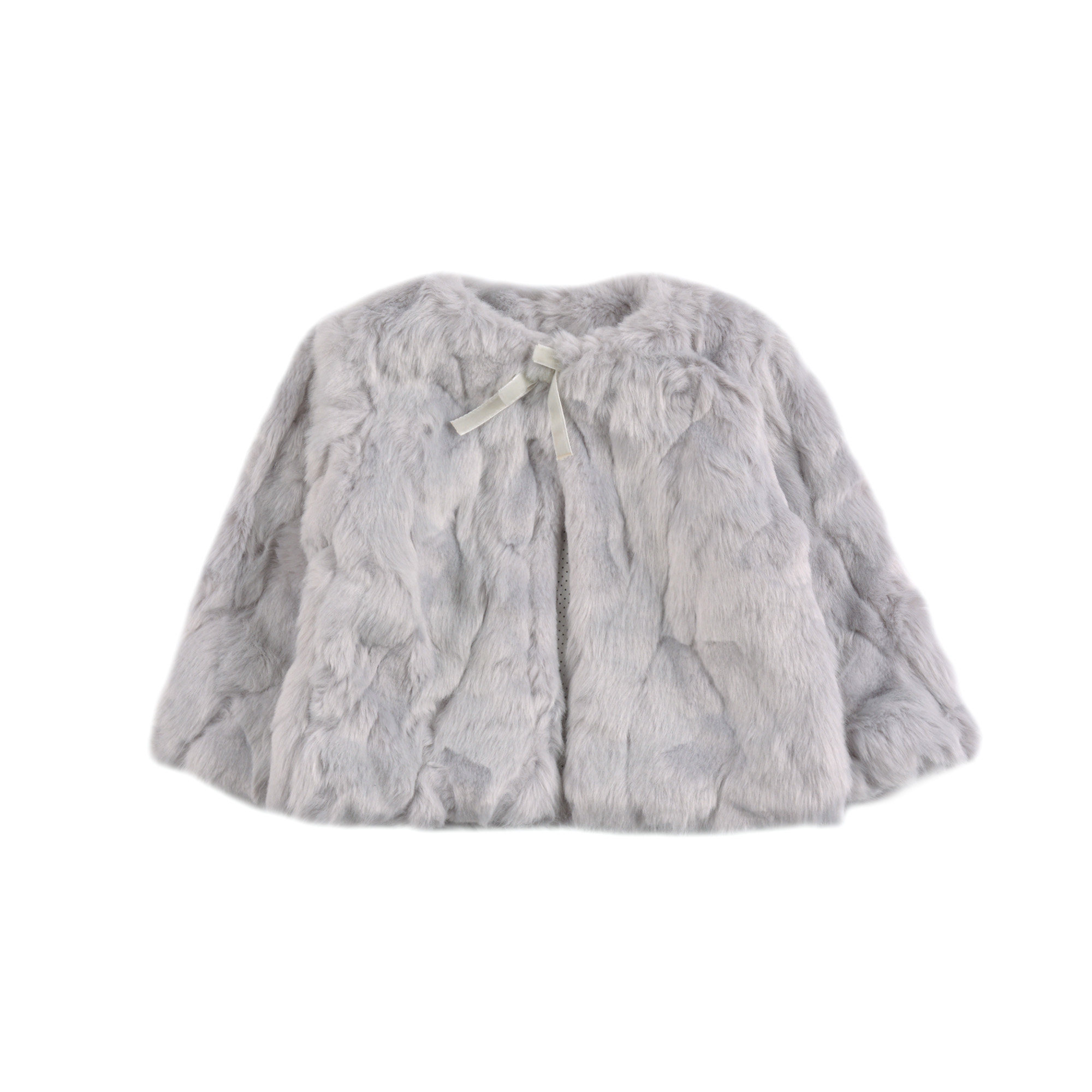 A2591 双层精美贵气仿皮草女童小童开衫外套