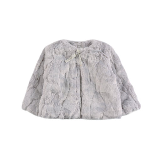 A2591 双层精美贵气仿皮草女童小童开衫外套