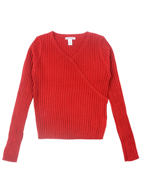 B2060 六色 假裹衣女童纯色 针织衫套头长袖保暖舒适中大儿童毛衣