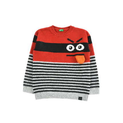 D1531 羊毛衫舒适男女童百搭针织衫毛衣圆领长袖套头婴幼儿上衣