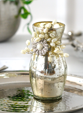 进口复古玻璃香薰瓶花器摆件