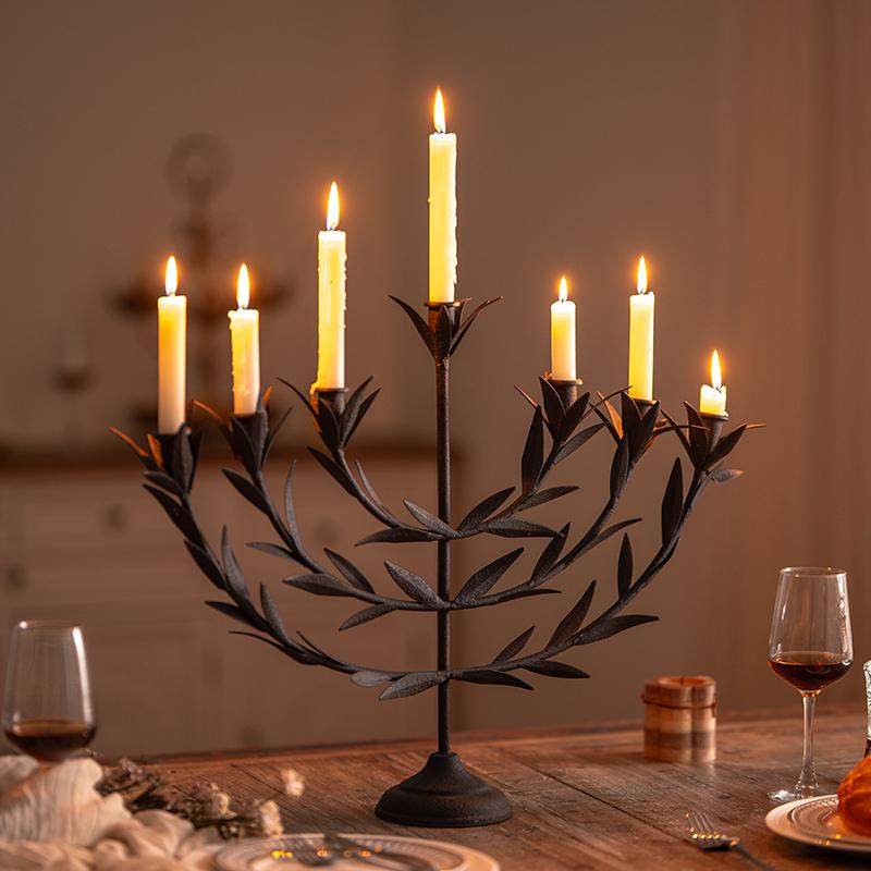 BJ54美式乡村风铁艺复古家居装饰品烛台摆件烛光晚餐道具婚庆装饰,家居饰品,烛台,淘宝优惠券,粉丝福利购,淘宝优惠卷