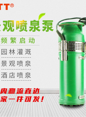 QSP100-17-7.5大流量QSPF不锈钢喷泉泵250-8高扬程潜水泵200-10