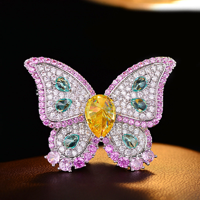 轻奢风彩色蝴蝶胸针高级感优雅百搭胸花西装大衣时尚小众配饰别针,饰品/流行首饰/时尚饰品新,胸针,淘宝优惠券,粉丝福利购,淘宝优惠卷